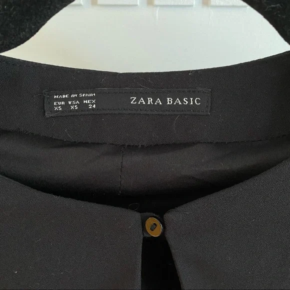 Zara Basic Long Sleeve Black Dress size XS - Picture 3 of 8